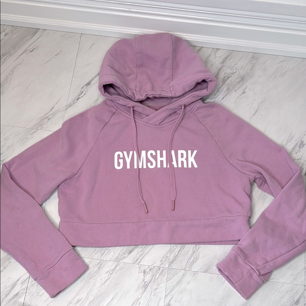 Gymshark Women's Purple Cropped Hoodie